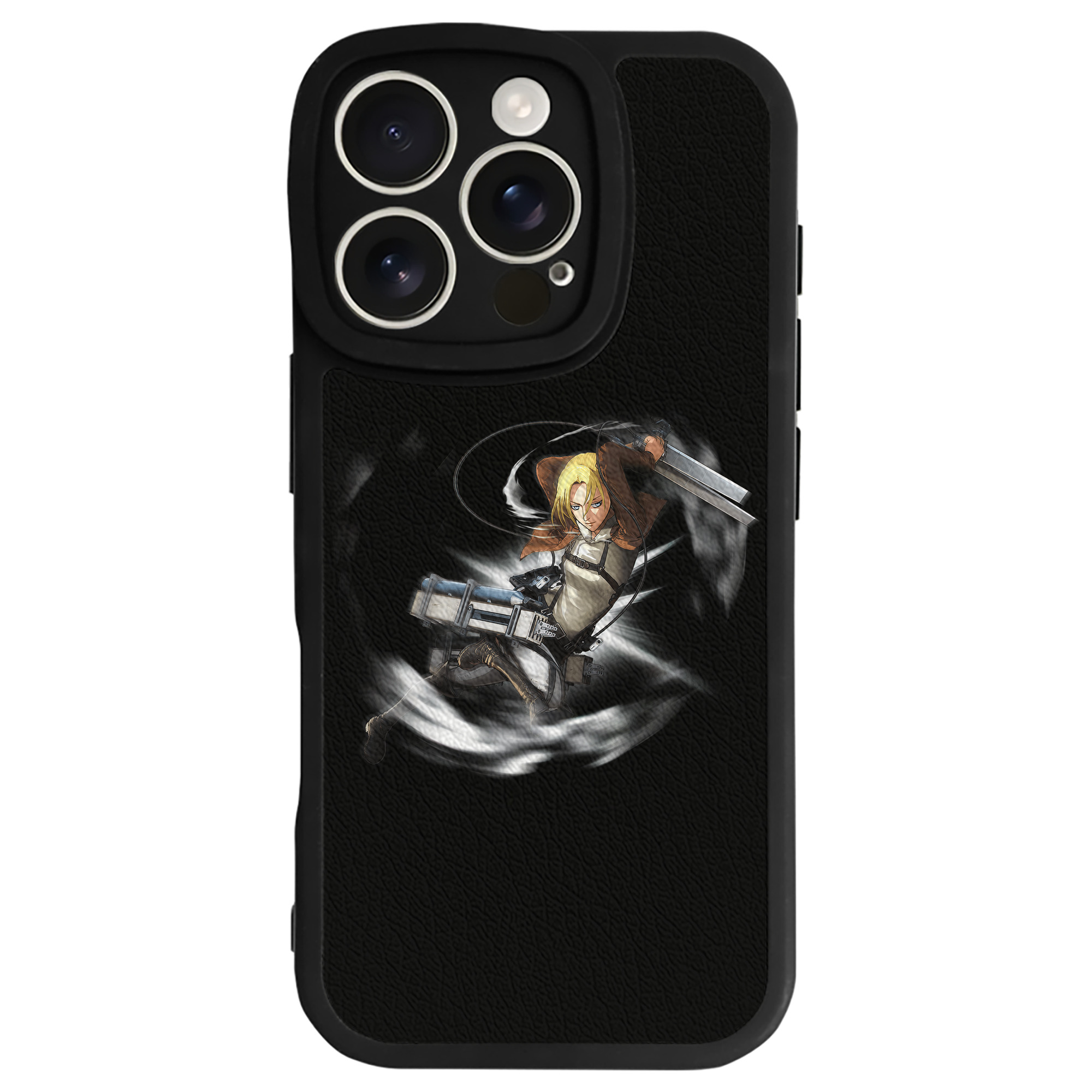 （画像用） 進撃の巨人 アニ・レオンハート Attack on Titan Annie Leonhart 【iPhone 16シリーズ対応】シリコンスマホケース（レザー調） 材質：シリコン